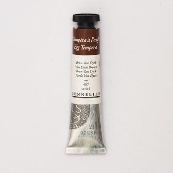 Фарба темперна Sennelier 21 мл, професійна, S1, Коричневий Ван Дейка (Van Dyck Brown) 777 фото