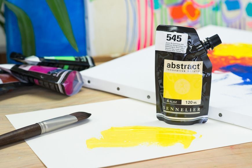 Акрилова фарба Sennelier Abstract, 120 мл, Кадмій жовто-лимонний відтінок (Cadmium Yellow Lemon Hue) N121121.545 фото
