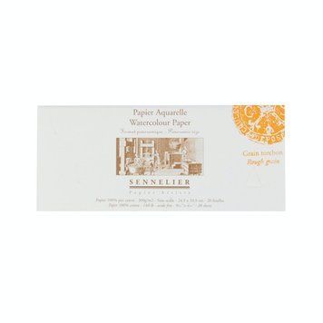 Склейка для акварелі Sennelier, 20 аркушів, крупне зерно, 300 г/м, 10,5x24,5 см N139858 фото