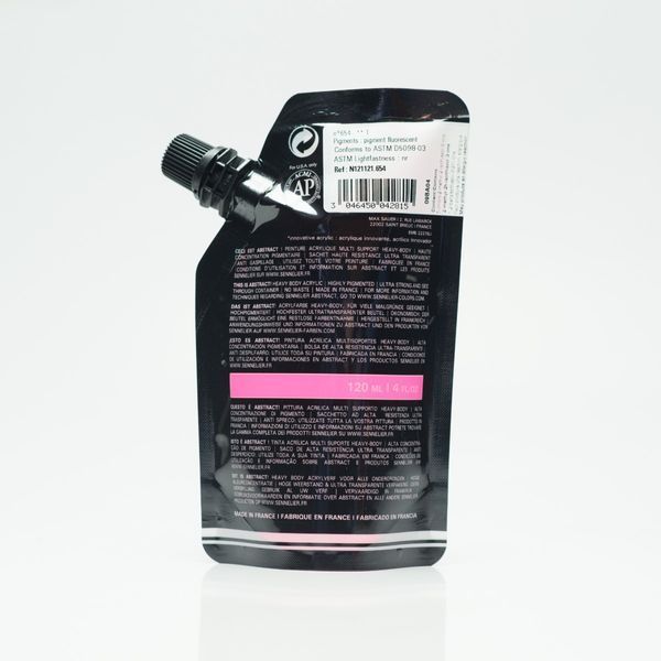 Акрилова фарба Sennelier Abstract, 120 мл, Флуоресцентний рожевий (Fluo Pink) N121121.654 фото
