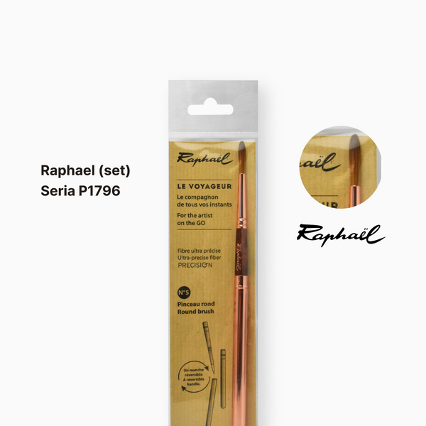 Пензель круглий Raphael Le Voyageur, №5, мідний, зворотній P1796.5 фото
