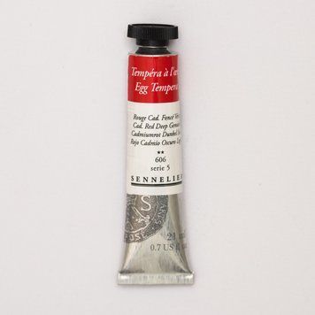 Фарба темперна Sennelier 21 мл, професійна, S5, Кадмій червоний глибокий (Cadmium Red Deep) 784 фото